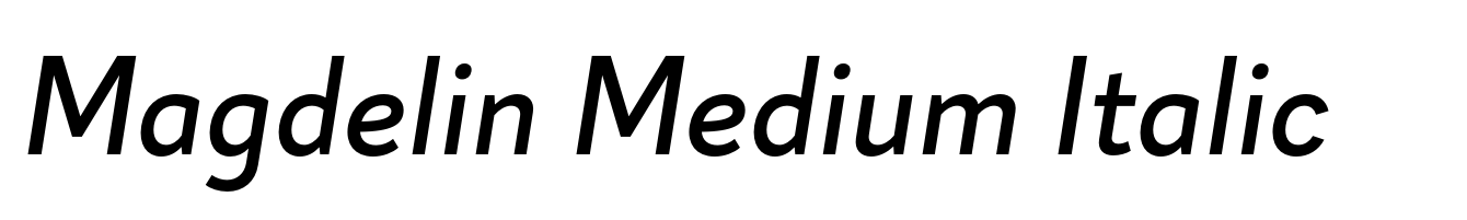 Magdelin Medium Italic